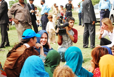Angelina Jolie visits Afghan Refugee in I-12