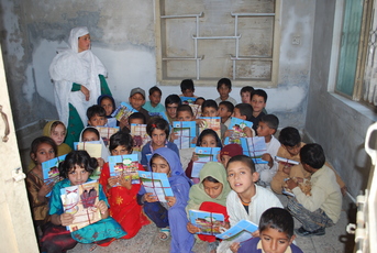 Children with new books